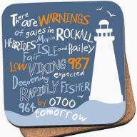 And Now The Shipping Forecast Cork Coaster By Artist Tabitha Mary Seller 368