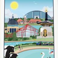 Milton Keynes Art Print 40x50cm By Artist Tabitha Mary Seller 368