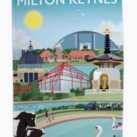 Milton Keynes Fridge Magnet By Artist Tabitha Mary Seller 368