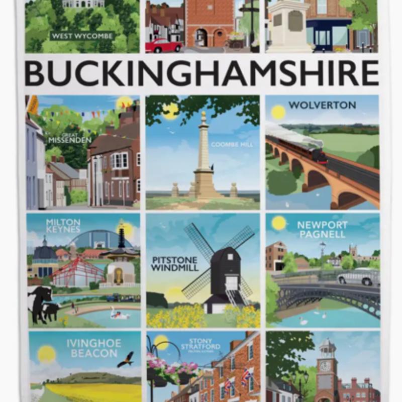 Buckinghamshire T Towel By Artist Tabitha Mary Seller 368