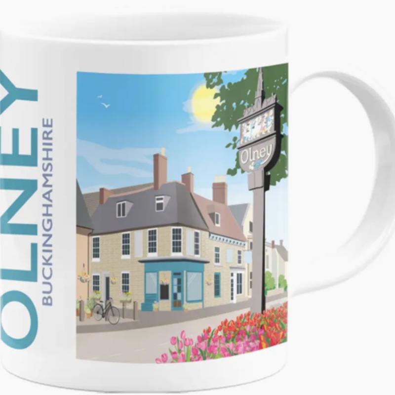 Olney Buckinghamshire Mug By Artist Tabitha Mary Seller 368