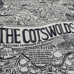 The Cotswolds Heavy Cotton T Towel Hand Drawn Map By James Illustrates