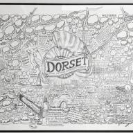 Framed Dorset Poster / Print With Hand Drawn Map By James Illustrates