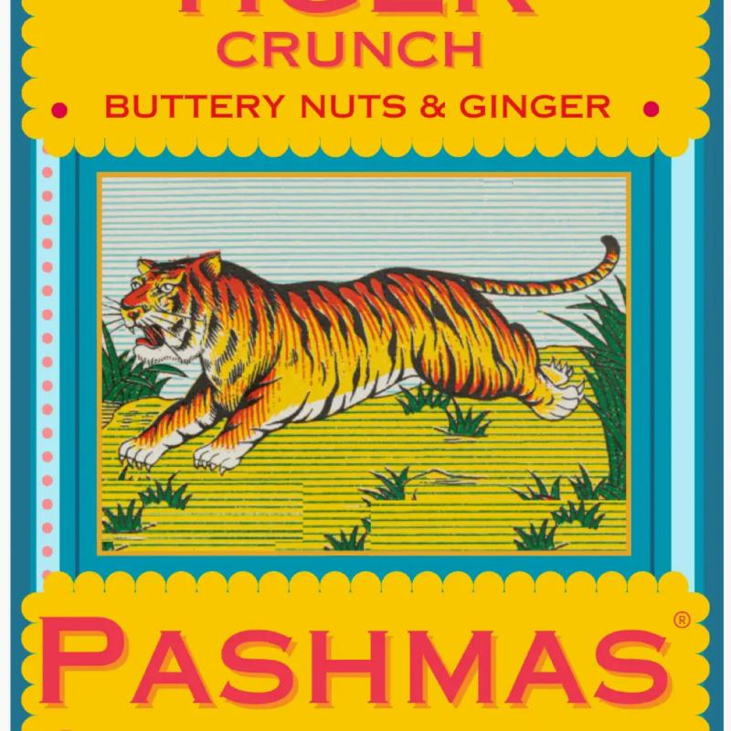 Tiger Crunch Buttery Nuts & Ginger Pashmas Luxury Confectionary Made By Dorset Chocolate