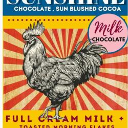 The Morning Cock Full Cream Milk & Toasted Morning Flakes Made Sunshine Chocolate