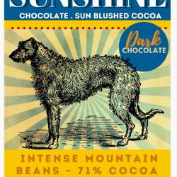 The Black Dog Intense Mountain Beans Choc Bar Made By Sunshine Chocolate