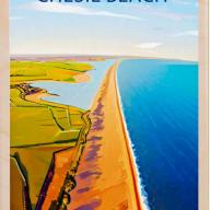 Chesil Beach Dorset Postcard From The Wooden Postcard Company