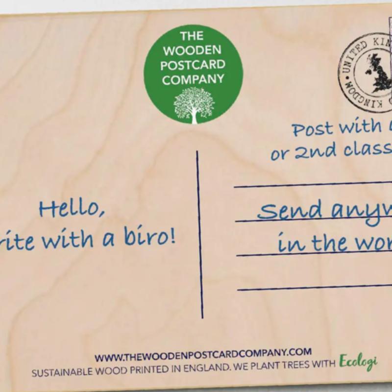 Puffin Postcard From The Wooden Postcard Company