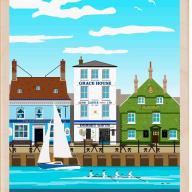 Poole Dorset Postcard From The Wooden Postcard Company
