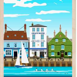 Poole Dorset Postcard From The Wooden Postcard Company