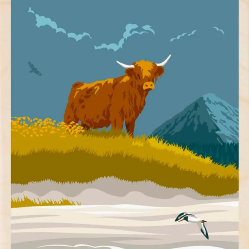 Scotland Postcard From The Wooden Postcard Company