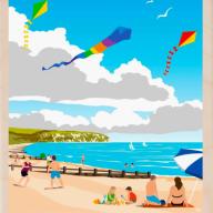 Swanage Beach Postcard From The Wooden Postcard Company