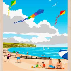 Swanage Beach Postcard From The Wooden Postcard Company