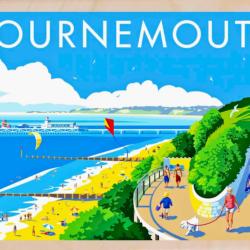 Bournemouth Dorset Postcard From The Wooden Postcard Company