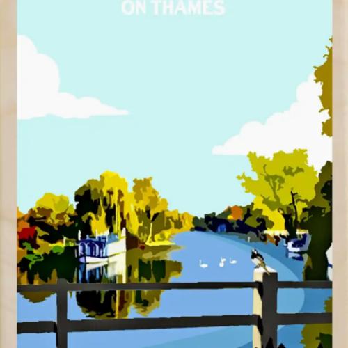 Goring On Thames Postcard From The Wooden Postcard Company