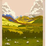 Helvellyn The Lake District Postcard From The Wooden Postcard Company