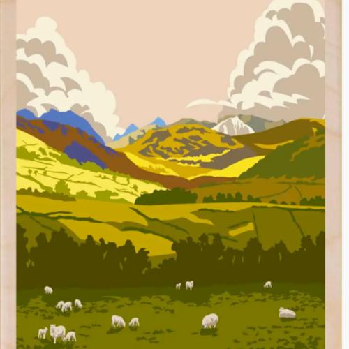 Helvellyn The Lake District Postcard From The Wooden Postcard Company