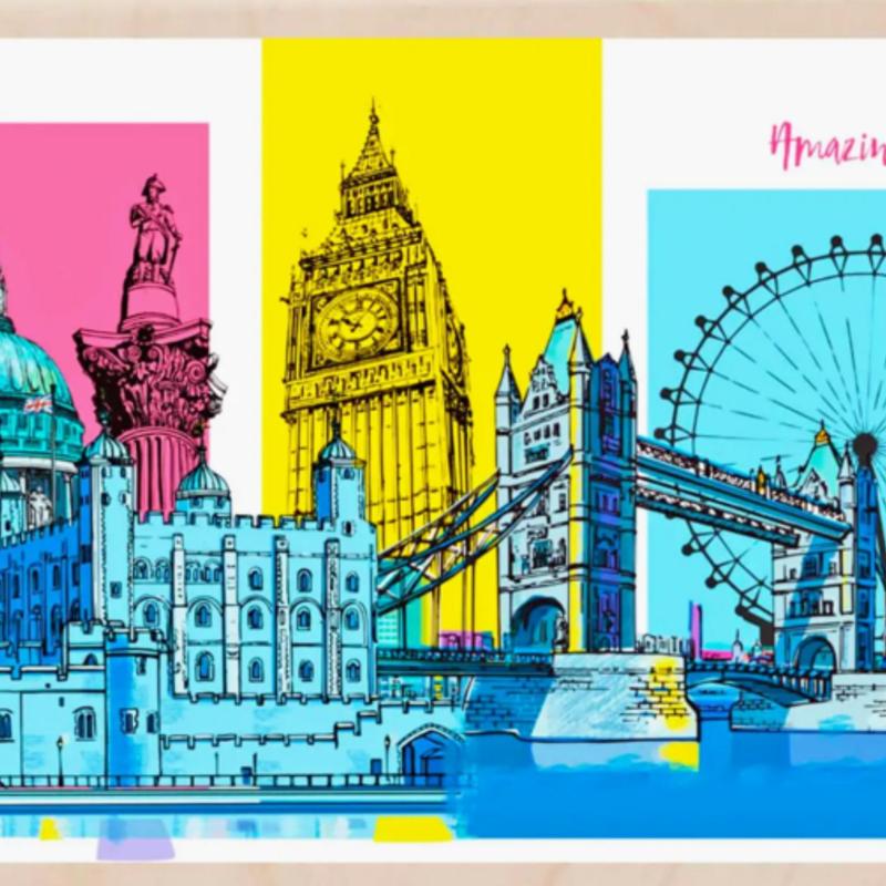 London Landmarks Postcard From The Wooden Postcard Company