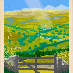 Yorkshire Gods Own Country Postcard From The Wooden Postcard Company