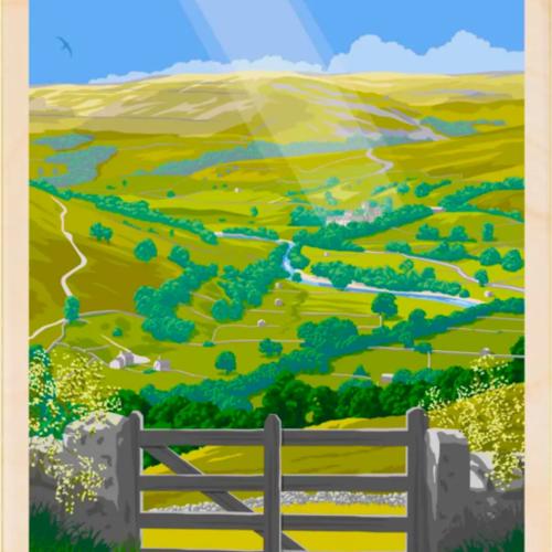 Yorkshire Gods Own Country Postcard From The Wooden Postcard Company