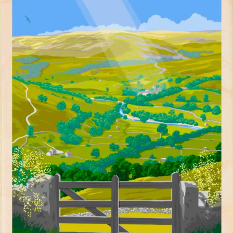Yorkshire Gods Own Country Postcard From The Wooden Postcard Company