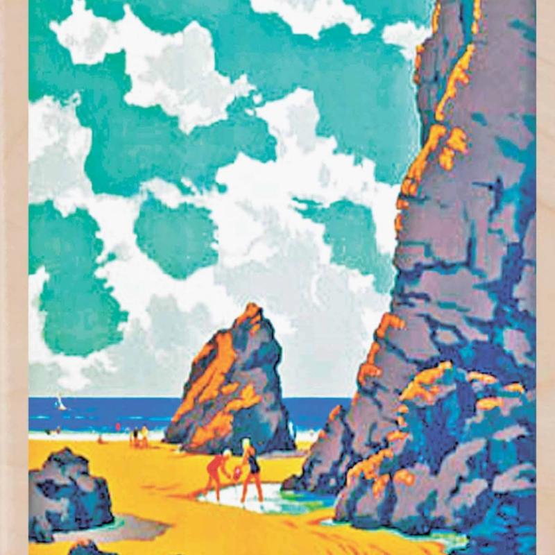 Cornwall 4 Postcard From The Wooden Postcard Company