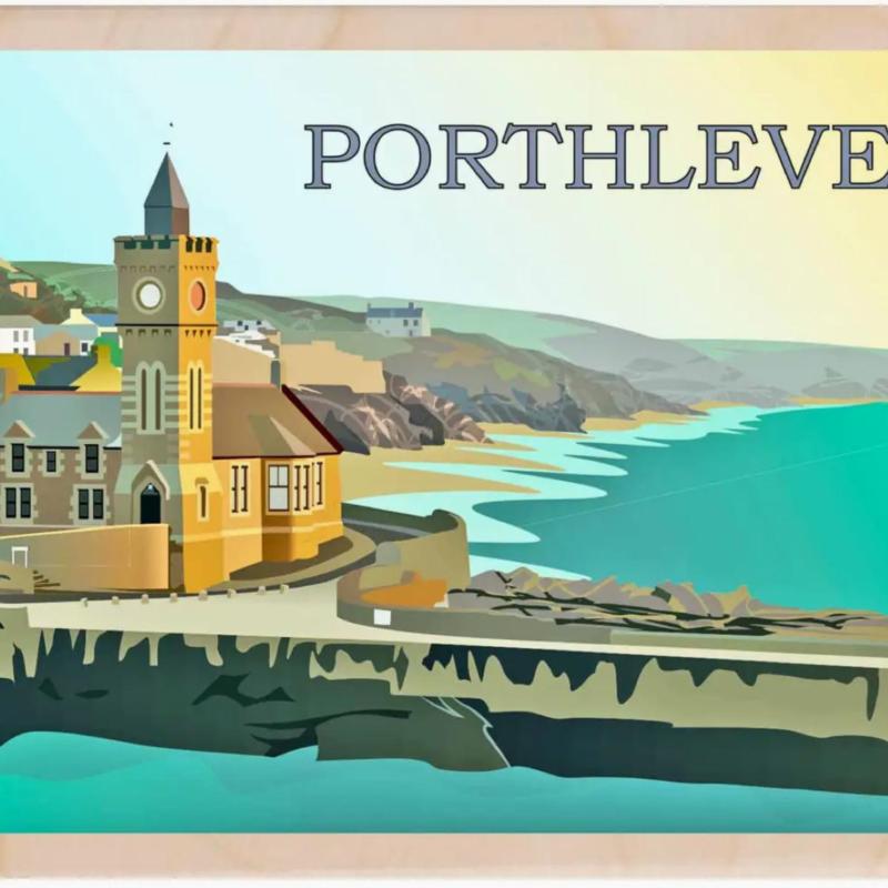 Porthlevin Postcard From The Wooden Postcard Company