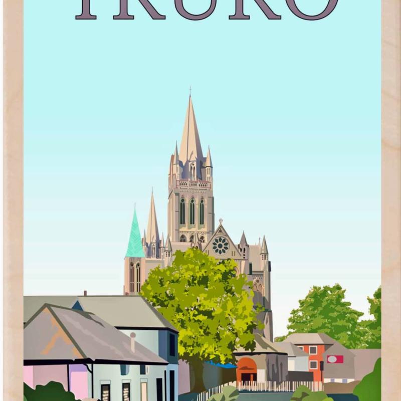 Truro Cornwall Postcard From The Wooden Postcard Company