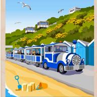 Bournemouth Blue Train Dorset Postcard From The Wooden Postcard Company