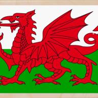 Wales Welsh Red Dragon Y Ddraig Goch Postcard From The Wooden Postcard Company