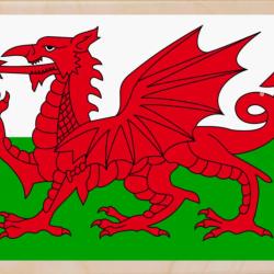 Wales Welsh Red Dragon Y Ddraig Goch Postcard From The Wooden Postcard Company