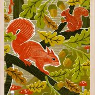 Red Squirrels Postcard From The Wooden Postcard Company