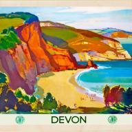 Devon Coast Postcard From The Wooden Postcard Company