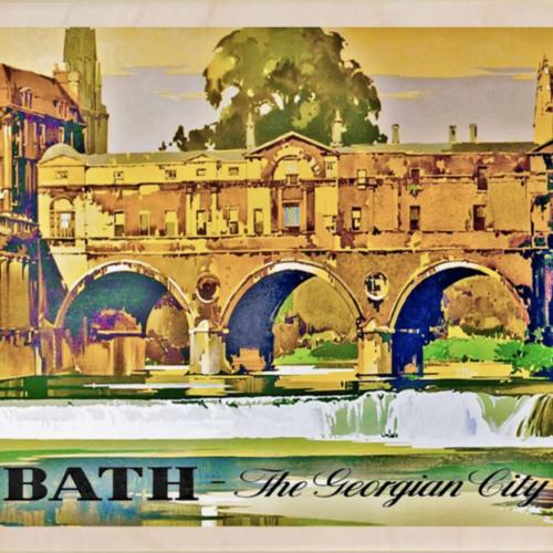 Bath Somerset The Georgian City Postcard From The Wooden Postcard Company
