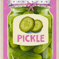 Happy Valentine Pickle Postcard From The Wooden Postcard Company