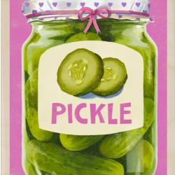 Happy Valentine Pickle Postcard From The Wooden Postcard Company