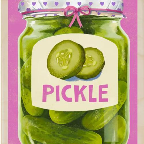 Happy Valentine Pickle Postcard From The Wooden Postcard Company