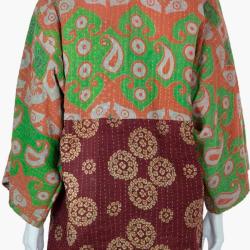Random Colour And Design Kantha Fringed Jacket - Every One Is Different
