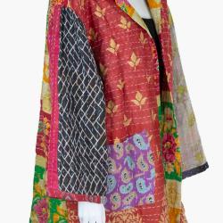 Random Colour And Design Kantha Reversible Jacket - Every One Is Different