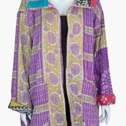 Random Colour And Design Kantha Reversible Jacket - Every One Is Different