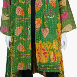 Random Colour And Design Kantha Button Jacket - Every One Is Different