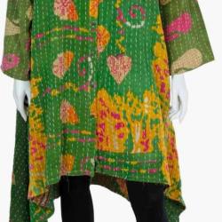 Random Colour And Design Kantha Button Jacket - Every One Is Different