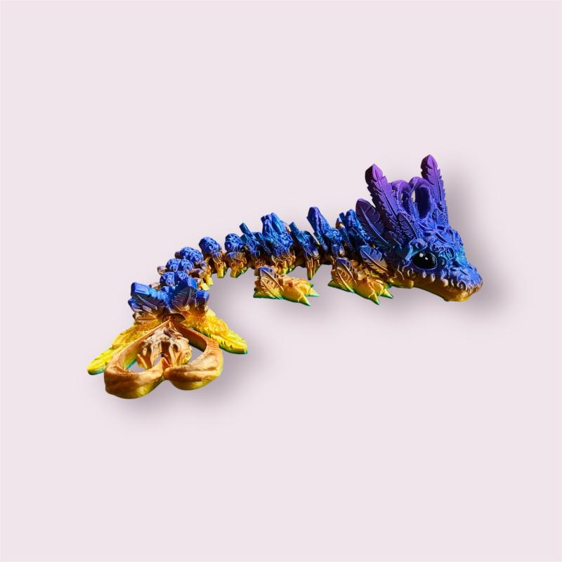 3D Rainbow Light Heart Dragon