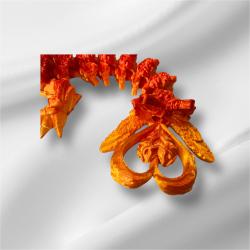 3D printed Light Heart Dragon- in red/orange