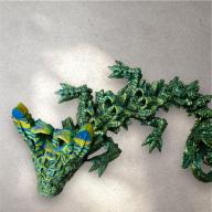 3D printed Light Heart Dragon- in greens