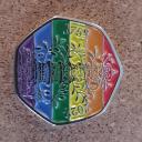 Limited Edition Kew Gardens Pride 2022 Rare 50p Shaped Coin TGBCH LGBTQ+ UK Year