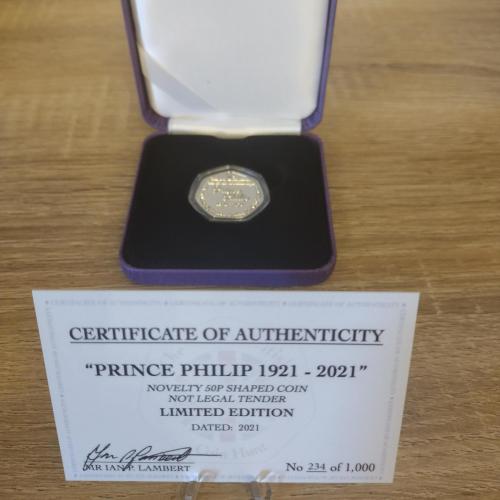 TGBCH Prince Philip 1921-2021 with display case + COA