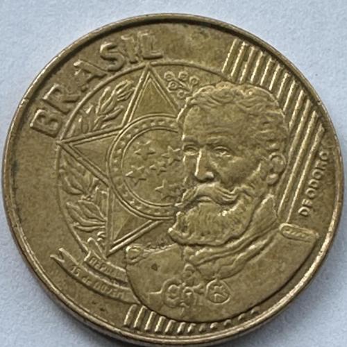 2013 Brazil 25 Centavs Deodoro Da Fonseca + Coat Of Arms