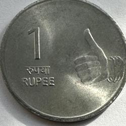 India 2008 One 1 Rupee Ashoka Lion