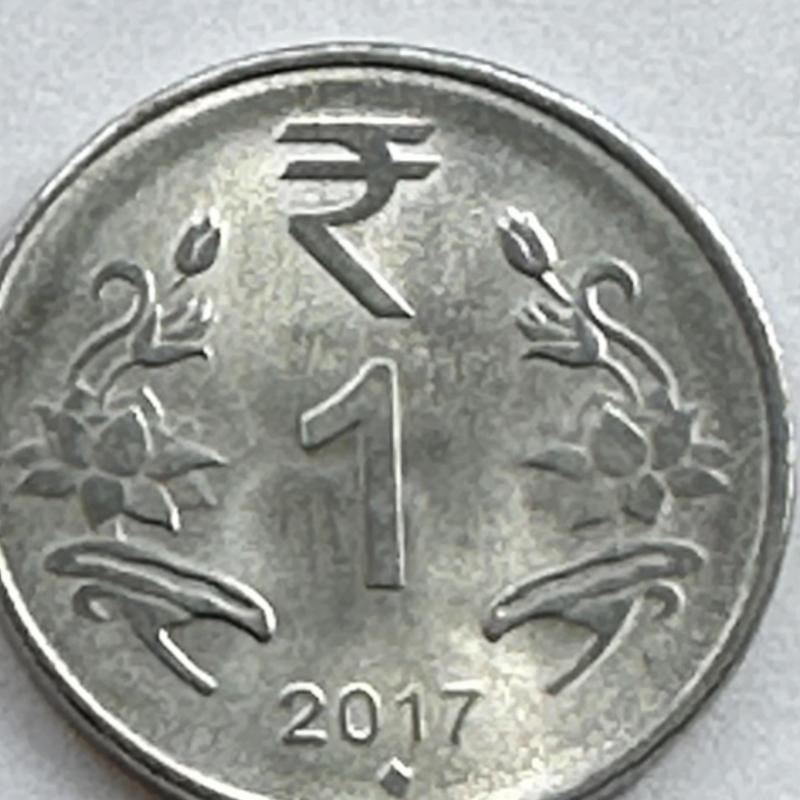 India 2015 One 1 Rupee Ashoka Pillar Lion Lotus Flowers